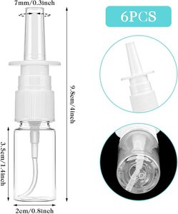 Flacon pulvérisateur nasal vide en plastique/verre, anti-fuite, réutilisable, pour médicaments nasaux - Product Image 4