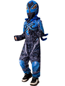 Superhéroe de alta calidad Blue Beetle Cosplay <span class=keywords><strong>DC</strong></span> Blue Costume Spandex Jumpsuit Halloween para chico - Product Image 4