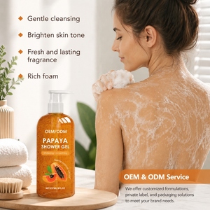 Gel Douche à l'Extrait de Papaye OEM/ODM, Blanchissant & Lissant, Contrôle du Sébum, Parfum Longue Durée, Lavant Corporel Hydratant Quotidien - Product Image 3