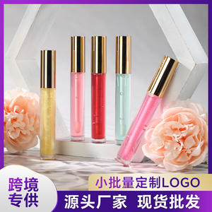 Grand Pinceau 5 Couleurs Fraise Huile pour les Lèvres Changement de Couleur Logo Personnalisé Rose Hydratant Hydratant Fruit Clair Lèvres Plumper Gloss - Product Image 2