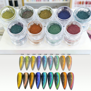 Poudre à ongles de beauté 2 en 1, poudre chromée <span class=keywords><strong>Aurora</strong></span> sur poudre effet œil de chat, poudre à ongles chromée miroir brillante, poudre à ongles chromée miroir cristalline - Product Image 4