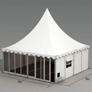 5x5 White <strong>Pagoda</strong> Tent Waterproof Advertising Exhibition Wedding Party Camping Outdoor Glamping <strong>Garden</strong> Event PVC Marquee Canopy - Product Image 4