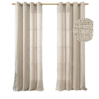 Cortina Translúcida con Aspecto de Lino Arcoíris de 170 g/m², Cortina para Ventana, Dormitorio, Sala de Estar, Tamaño Personalizado Disponible