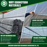 Serre à grande échelle multi-voûtes en plaques de polycarbonate, ensemble complet pour la production agricole intensive