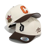 Gorras de Béisbol de 5 Paneles con Logotipo Bordado Personalizado OEM ODM, Gorras de Béisbol de Dos Tonos 100% Algodón, Gorras Deportivas con Cierre a Presión