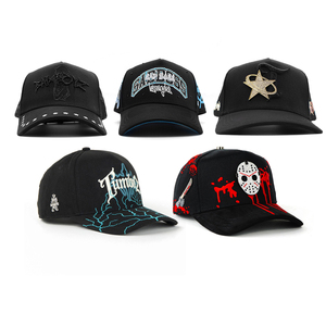 Niedrige Mindestbestellmenge Wildleder 5-Panel Individuell Bestickte Baseballkappen mit Eigenem Logo G5 Beards Hats Scream Cap - Product Image 1