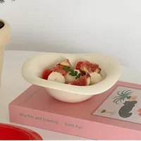 Bol en céramique pour yaourt, flocons d'avoine, petit-déjeuner, dessert, collation, salade, fruits, bol de forme irrégulière