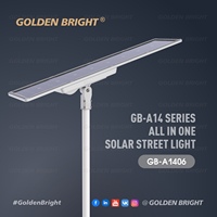 Lampu Jalan LED Tenaga Surya All in One Otomatis 100w Tahan Air IP66 Golden Bright Terbaik