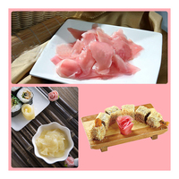 Matières premières nature plante frais délicieux Sushi conservé tranche de gingembre blanc gingembre mariné pour wasabi ou Sushi japonais glacé