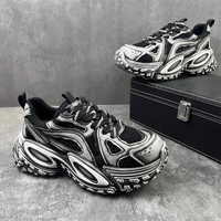 Chaussures de papa en maille à semelle épaisse de luxe léger, rehaussantes, tendance, confortables et décontractées – Vente directe usine OEM