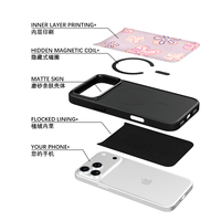 Coque de téléphone AG Feeling Black Edge avec motif étoile de mer dorée pour iPhone 17, 17 Pro Max, 16 Pro, 15 – Coque magnétique