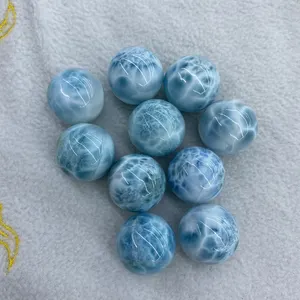 12mm Natural Stone Beads Blue Sky Stone Larimar Color Enhanced Healing Power Loose Gemstone Beads for Jewelry Making