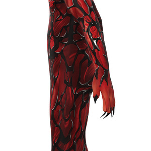 Combinaison de cosplay de monstre alien super-héros de haute qualité pour <span class=keywords><strong>homme</strong></span>, motif symbionte rouge, imprimée en 3D, en spandex, intégrale - Product Image 4