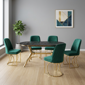 Juegos de Comedor Modernos y Convertibles de Lujo, Muebles Elegantes de Madera y Metal para el Hogar, Hoteles, Restaurantes, Villas y Espacios de Vivienda - Product Image 1