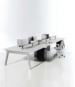 Escritorio Modular Extensible de Madera MFC, Diseño Moderno y Duradero, Convertible en Estación de Trabajo Compartida, para Oficina, Escuela, Hospital, Uso Directo - Product Image 3