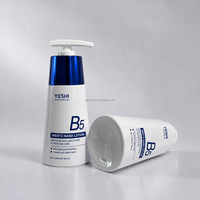 Bouteille de gel douche de luxe conique 150ml 300ml 500ml, flacon pompe vide bleu pour gel douche, vente en gros