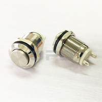 12mm Mini bouton poussoir en métal étanche interrupteur à bouton-poussoir auto-réinitialisation 12x12 bouton-poussoir Micro interrupteur avec anneau LED fil
