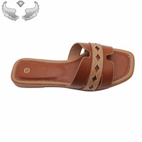 Sandales plates pour femmes de haute qualité, tendance, légères et respirantes, avec emballage personnalisé pour l'été