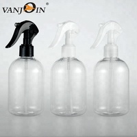 Bouteilles de pulvérisation de cheveux à brouillard fin transparent personnalisé avec déclencheur 100ml 300ml 500ml bouteille en plastique vide pulvérisateurs déclencheur à main bouteille de pulvérisation