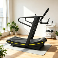 Caminadora Curva de Potencia Autogenerada con Resistencia Magnética, Aprobada por CE, Manual, Carga de 180 kg, para Gimnasio Comercial, Entrenamiento Cardiovascular, LED