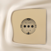 WESA Enchufe de Pared 16A con 1 Tomacorriente, Diseño Moderno de Lujo, Regleta Eléctrica Europea