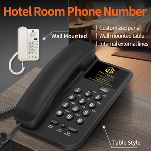Mini téléphone <span class=keywords><strong>fixe</strong></span> de bureau avec fonction silencieux, flash et recomposition, téléphone mural pour la maison, l'hôtel et le bureau - Product Image 3
