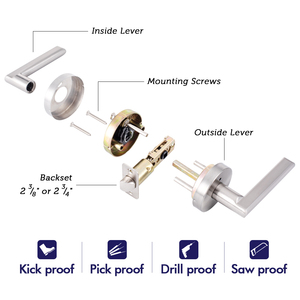 Maxal 2025 Phát Hành Nhanh Chóng Leverset Tốt Nhất Hot Leverset Khóa Nhiệm Vụ Nặng Nề Kẽm Hợp Kim Đòn Bẩy Và Rosette Xử Lý Khóa Cửa - Product Image 5