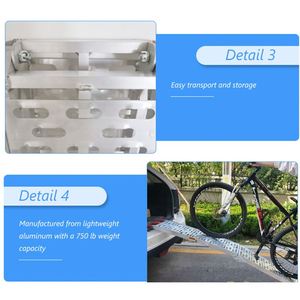<span class=keywords><strong>Rampe</strong></span> pliante en aluminium pratique et confortable pour motos, voitures, remorques, VTT, chargement de véhicules, support de moto en <span class=keywords><strong>fer</strong></span> - Product Image 3