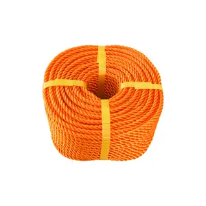 Haute qualité 3 brins PE PP couleur fabrication torsion pêche et corde marine 6mm-18mm corde d'emballage