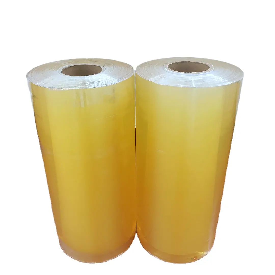 Film lengket PVC rol makanan kelas antikabut menjaga kesegaran kemasan bungkus gulungan plastik perekat rol Jumbo untuk pengemasan makanan Supermarket
