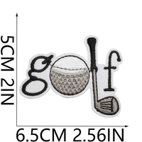 Parches bordados termoadhesivos para golf, apliques deportivos, insignias de pelota de golf, club, carrito y césped verde para polos, bolsos, sombreros y decoración DIY