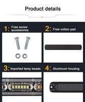 Nouveau 12V 24LED aluminium Offroad LED voyant d'avertissement d'urgence pour voiture camion van moto