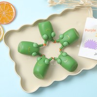 Larve verte souple et amusante à grands yeux, jouet anti-stress portable pour jeunes, best-seller