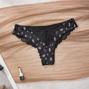 Women Leopard Print V String Panties <b>Seamless</b> Soft Sexy Daily Underwear - Product Image 3