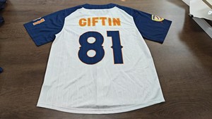 2025 maillot de Baseball pour jeunes Logo brodé personnalisé bouton en maille à fines rayures respirant Sublimation exposé expositions de Softball - Product Image 6