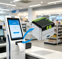 Imprimante thermique intégrée 80 mm KP-830 pour module d'impression de billets d'embarquement et de coupons pour les kiosques de check-in en libre-service des aéroports