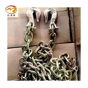 YMJ Grade 70 3/8" X20" G70 Galvanized Transport Lashing Chain With Clevis Grab Hooks
