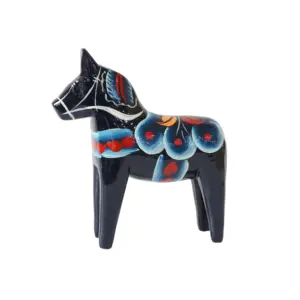 Cheval de Dala bleu à thème suédois pour la décoration de table à la maison