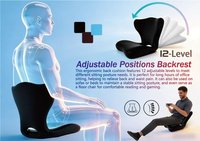 Coussin de siège ergonomique en mousse à mémoire de forme avec dossier réglable, support lombaire pour chaise de sol, entraîneur de position assise, forme incurvée, amovible