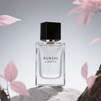 Approvisionnement d'usine Rose Transparent 30ml 50ml 100ml Bouteilles de parfum en verre personnalisées de luxe avec boîte d'emballage Parfum Botol vide