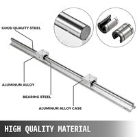 Rail linéaire SBR16 16 mm, longueur 600 mm, guide linéaire avec 2 roulements linéaires SBR16UU, pièce pour routeur CNC