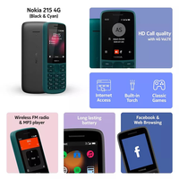 El teléfono celular con función Android 4G Noki-a 215 tiene función de punto de acceso Servicio de Google