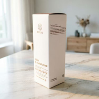 Boîte d'emballage cosmétique personnalisable, design minimaliste blanc et or, fournisseur de boîtes pour produits de soin de la peau OEM ODM, boîte en papier