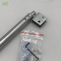 Barre de support de porte en verre de haute qualité de style moderne Quincaillerie de porte durable en acier inoxydable laiton aluminium satiné pour douches d'hôtels
