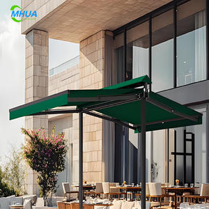 ビーチ/テラス/バルコニーレストラン用レインキャノピー用のカスタマイズされた両面格納式フリースタンディングモダンアルミニウムサンシェード - Product Image 4