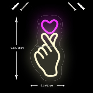 Luce notturna a forma di cuore con segno al Neon a LED per luce notturna 5V USB per camera da letto a casa - Product Image 4