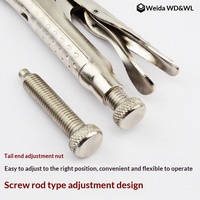 WEIDA WH29050 Pince à serrage robuste en acier Cr-V de 250 mm, réglable, à mâchoires larges, type étau, outil de serrage universel, 590 kg