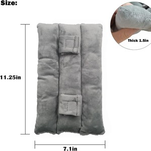 Seatbelt Shoulder Pad Grey Cotton Soft Car Protective Pad For Comfort Driving - Product Image 5