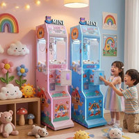 Mini machine à griffes en métal, à monnayeur, pour attraper les jouets d'arcade et les peluches