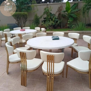 Nouvelle arrivée, chaise de restaurant en acier inoxydable argenté, chaise de salle à manger rembourrée en velours pour hôtel, restaurant, maison - Product Image 1